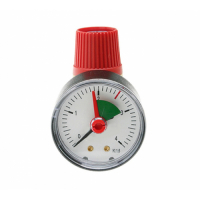 Клапан предохранительный STOUT - 1/2", сброс 3/4" (ВР/ВР, Tmax 110°C, Рн 3 бар, с манометром)