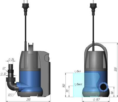 Дренажный насос Unipump SUB 257 P